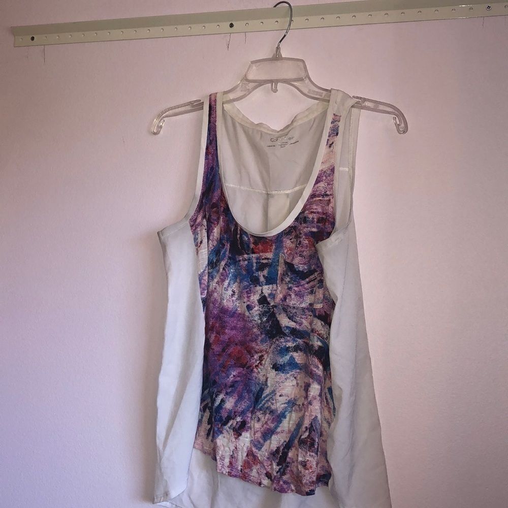 Calvin Klein multi colored silky tank top